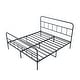 preview thumbnail 10 of 8, Minimalist Metal Bed Frame Iron Slat Support Metal Platform Bed Frame for Bedroom Dorm, Square Tube Frame Design, King, Black