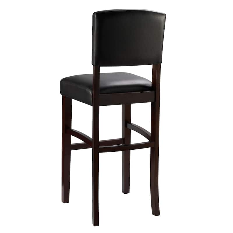 Linon Amravati Faux Leather 30-inch Espresso Bar Stool