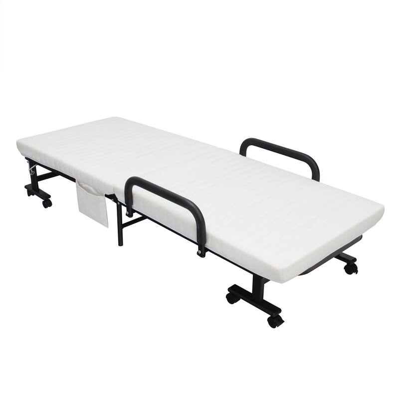 Costway Folding Bed Adjustable Guest Single Bed Twin Mattress Portable - See Details