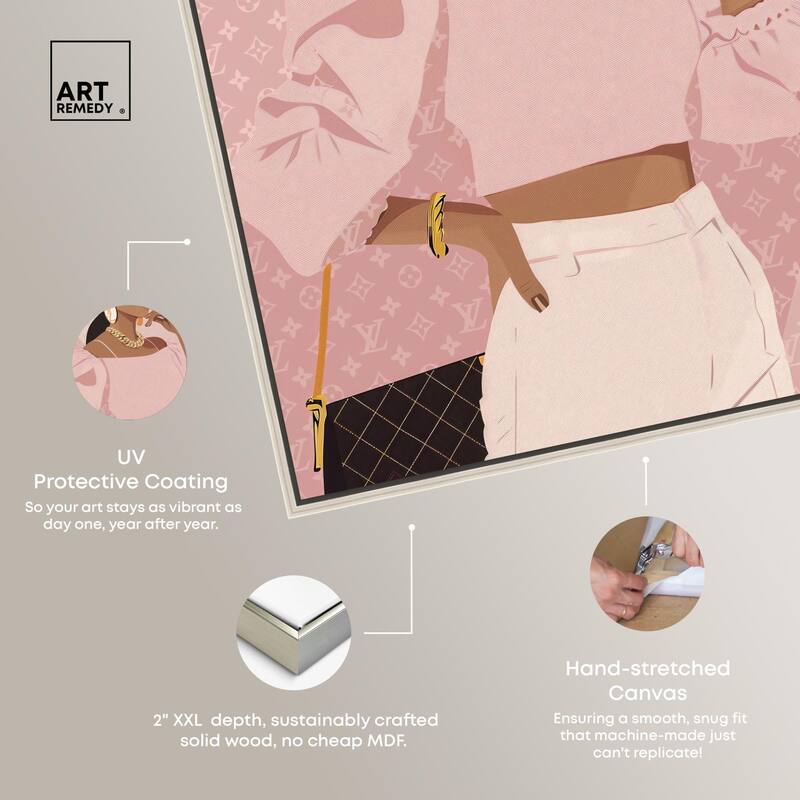 Simple Pink Look Canvas by Art Remedy