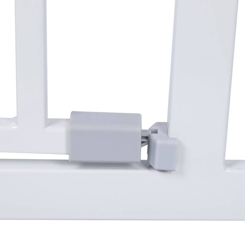 Anmytek Pressure Mounted Metal Safety Gate Auto Close White for Doorways Stairs Baby Pet 29 34 Inch Adjustable