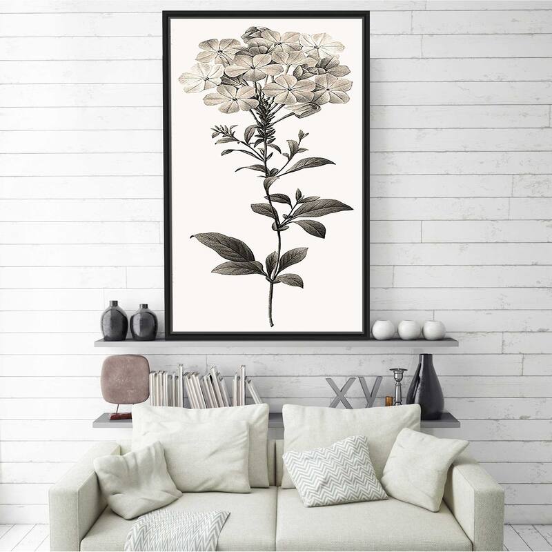 "Slender Leadwort" Print on Floating Canvas