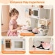 preview thumbnail 5 of 5, Wooden Kitchen Playset with Sink, Oven, Microwave, and Coffee Machine