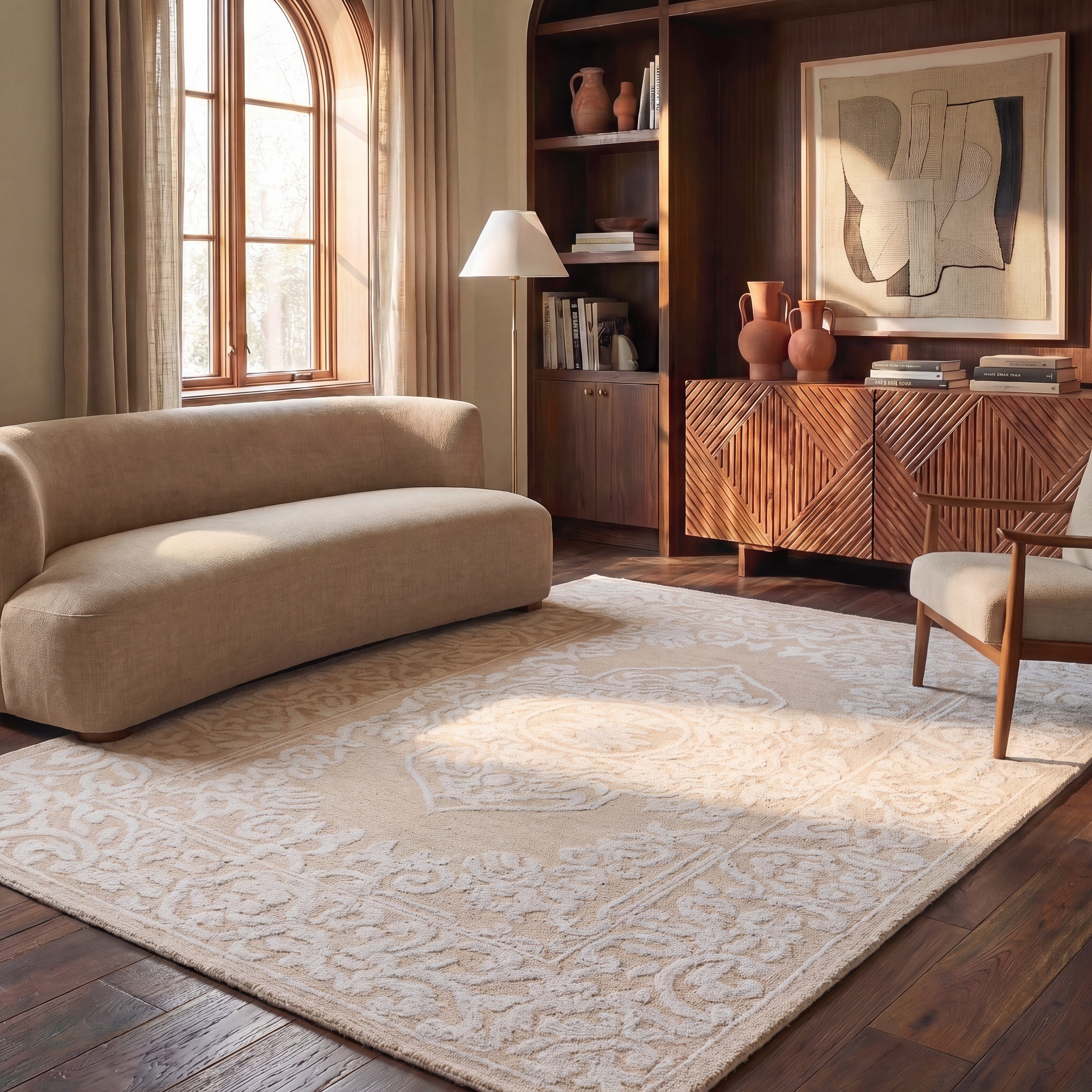 SAFAVIEH Handmade Abstract Mithilesh Medallion Wool Rug