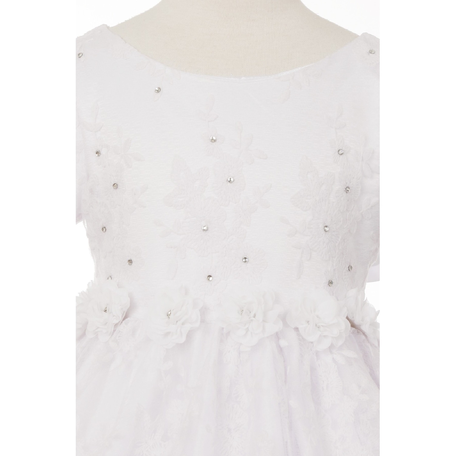chantilly lace flower girl dress
