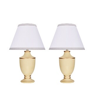 Aspen Creative Two Pack, 21" High Transitional Ceramic Table Lamp ...