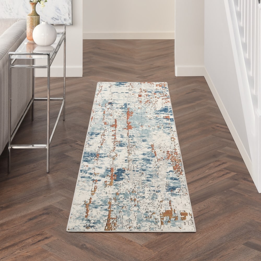 Nourison Concerto Modern Abstract Distressed Area Rug