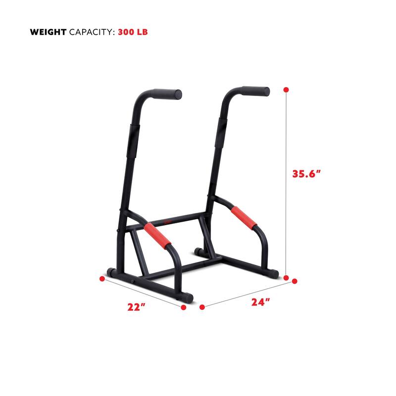 Sunny Health & Fitness Multifunction Dip Station Strength Bar