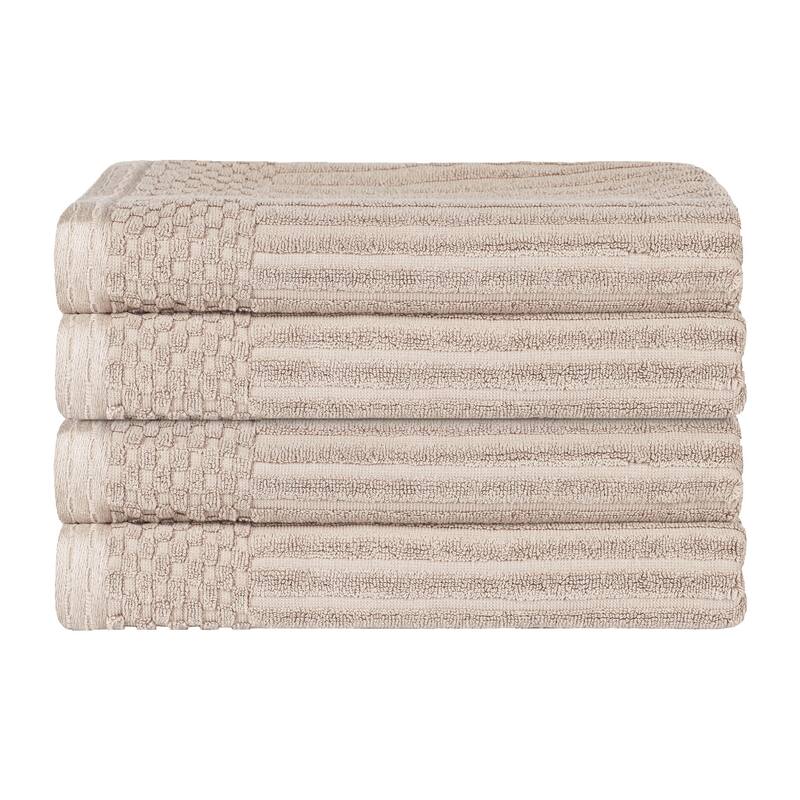 Superior Ribbed Cotton Absorbent Heavyweight Bath Towel Set