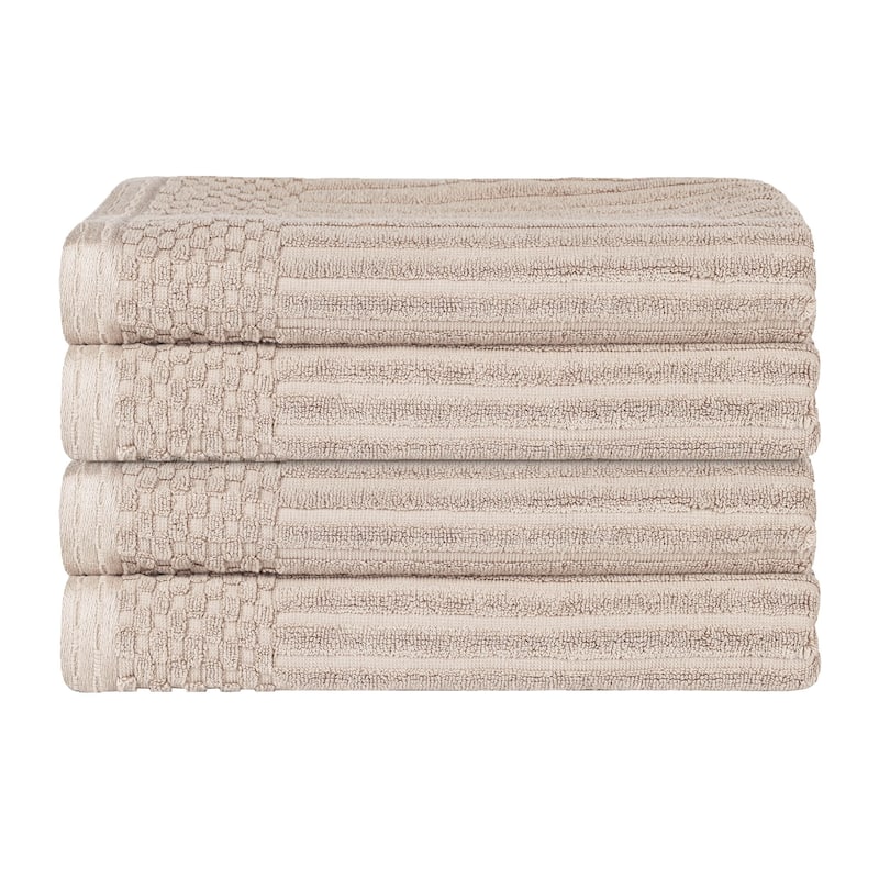 Superior Soho Ribbed Cotton Bath Towel Set of 4