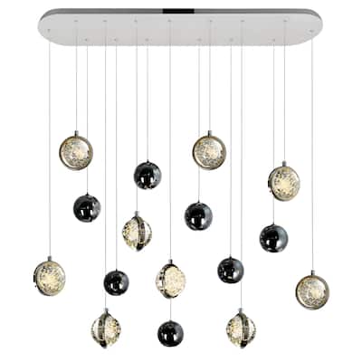 Salvador 40 in LED Integrated Polished Nickel Chandelier - Polished Nickel