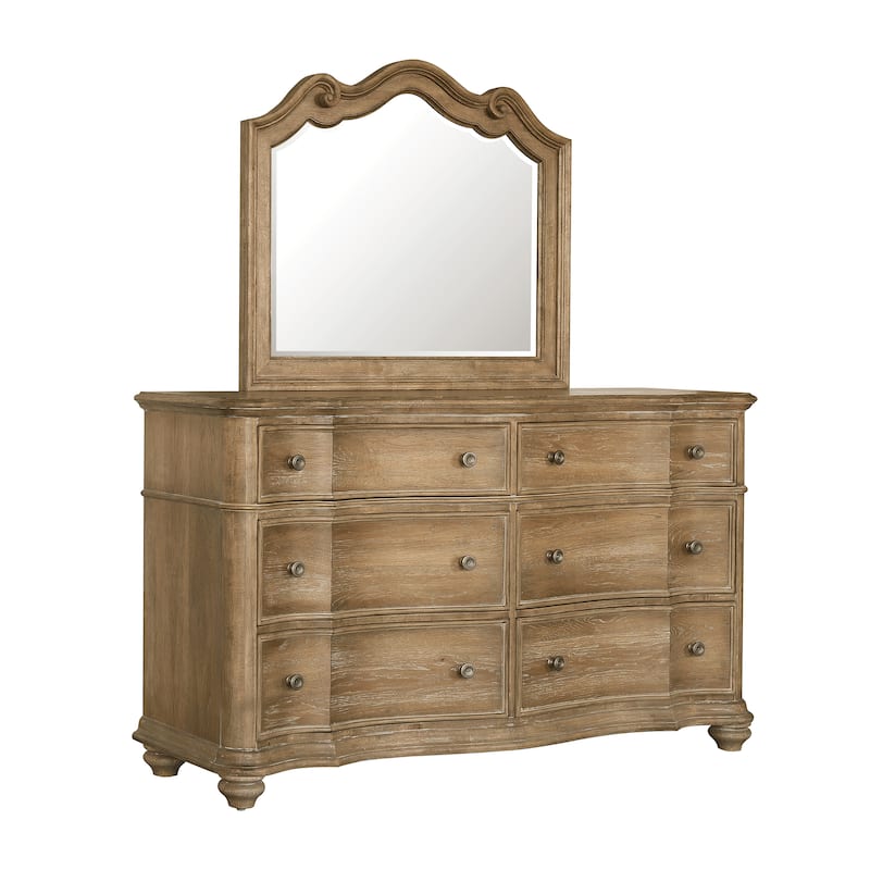 Weston Hills Dresser Mirror - Natural - 1.85"W x 37.01"H x 44.02"D