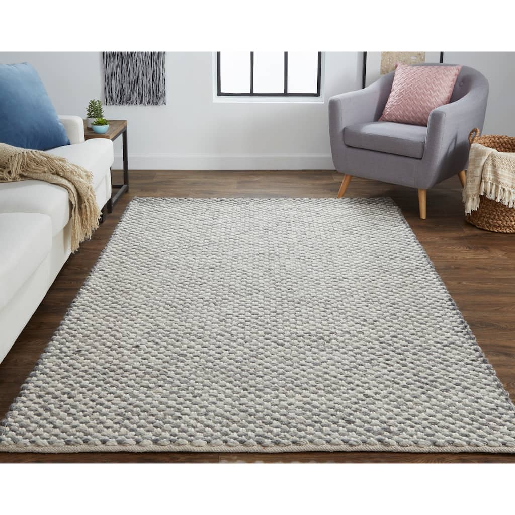 Grand Bazaar Genet Hand Woven Solid Transitional Area Rug