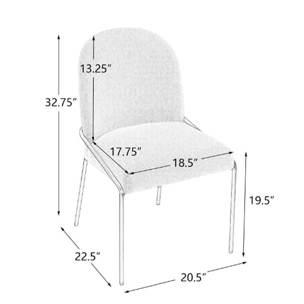 Christopher Knight Home - Marden Modern Upholstered Dining Chair Set with Curved High Back - Set of 2