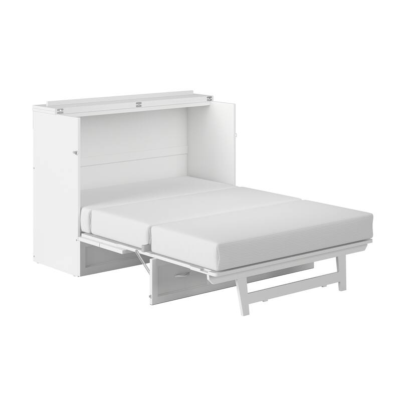 AFI Northfield Murphy Bed Chest with 6" Mattress, Storage Drawer & Built-In Charger