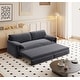 preview thumbnail 62 of 82, 66" Queen Pull Out Sofa Bed, 3-in-1 Convertible Sleeper Sofa with Side Storage