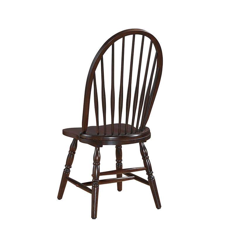 Solid Windsor Dining Chair - 40.5" - Espresso Brown