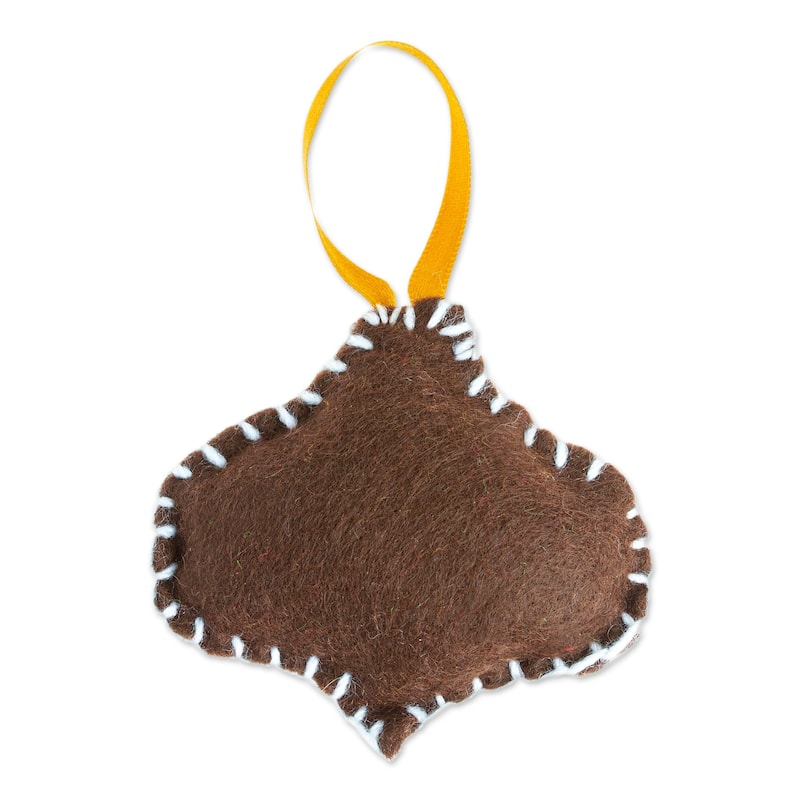 Novica Handmade Festive Jingle Bell Felt Ornament