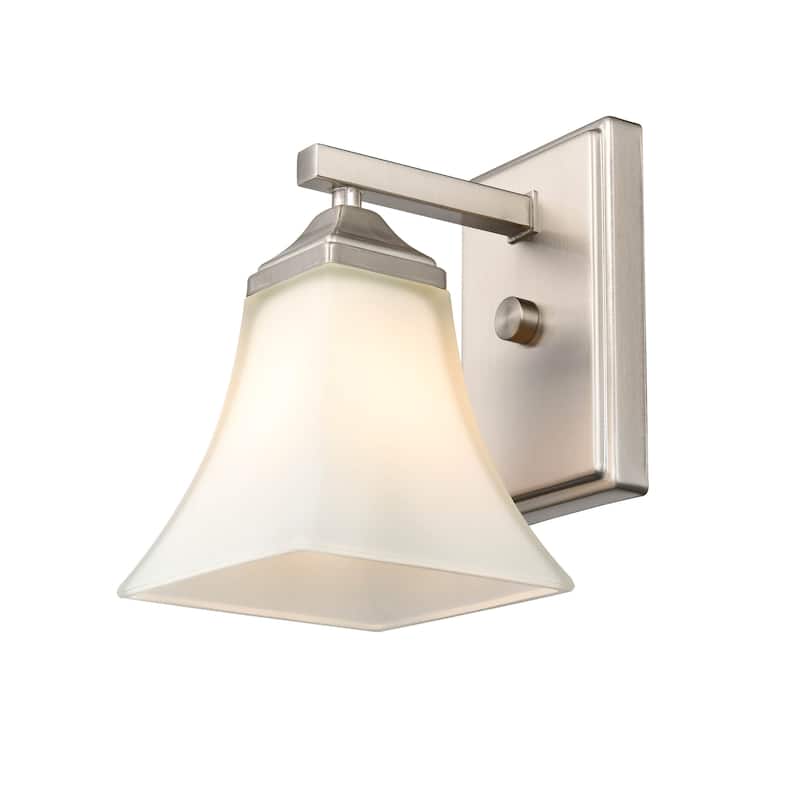 Millennium Lighting Metal 1 Light Wall Sconce with Etched White Glass