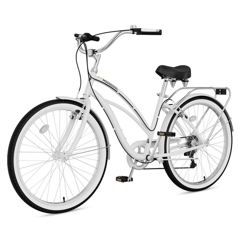 Beach Cruiser Bike for Women and Men, 24/26 Inch 7-Speed Adult Bicycle