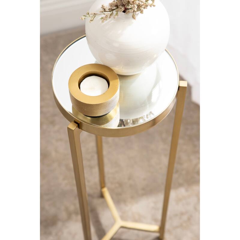 Kate and Laurel Aguilar Glam Drink Table - 9x9x23