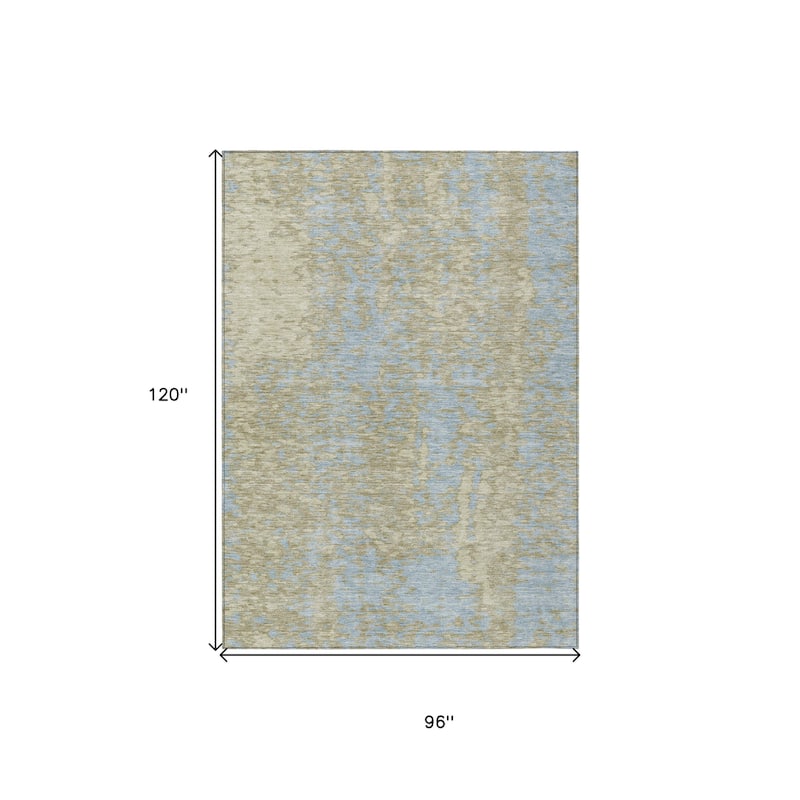 HomeRoots Abstract Transitional Rectangle Outdoor Rug