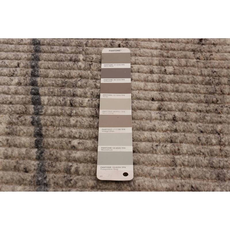 ECARPETGALLERY Hand-knotted Tangier Taupe Wool Rug - 8'0 x 9'9