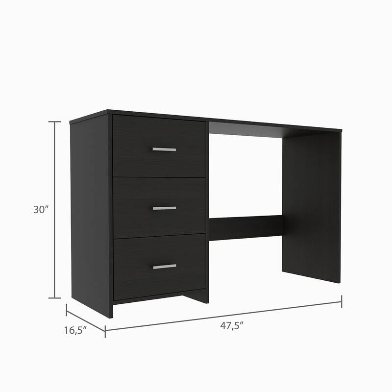 3-Drawer Writing Desk with shelve