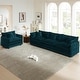 preview thumbnail 22 of 162, Cloud Chenille Upholstered Modular Sectional Sofa with DIY Combination Design Blue 3-Seater Sofa+Accent Chairs
