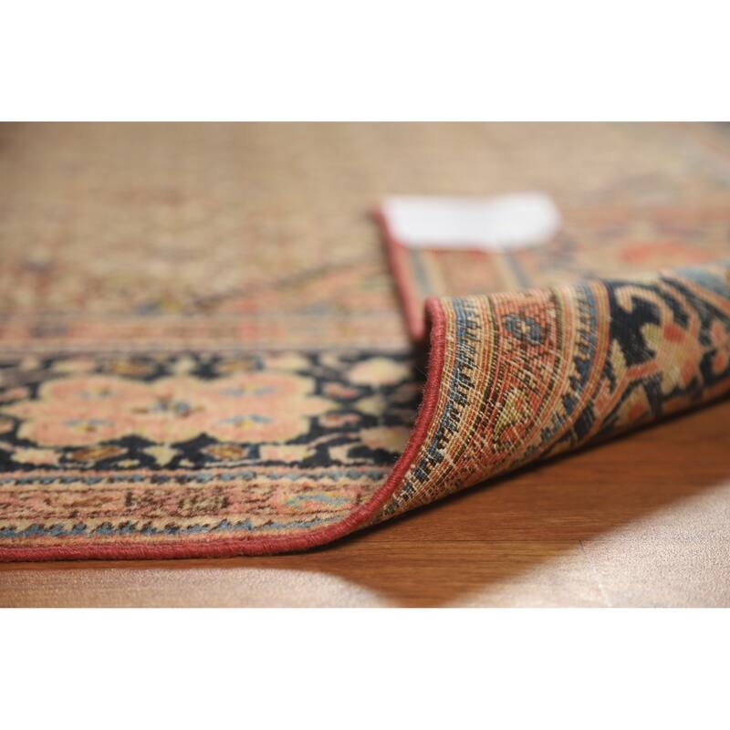 Hand Knotted Oriental 100% Wool Carpet Traditional Medallion Beige & Ivories Sarouk Area Rug - 8' 5'' X 5' 4''