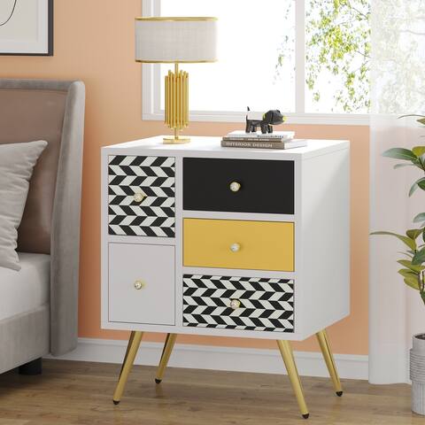 5-Drawer Nightstand,Modern Bedside Table by Lee Furniture