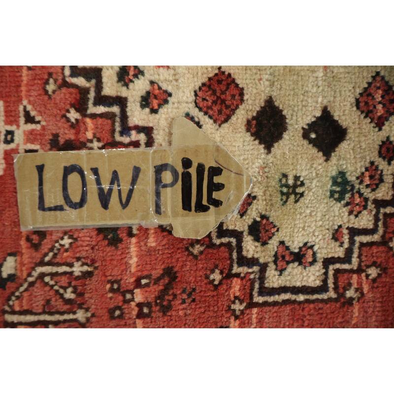 Hand Knotted Oriental 100% Wool Carpet Traditional Tribal Red Shiraz Area Rug - 7' 6'' X 4' 1''
