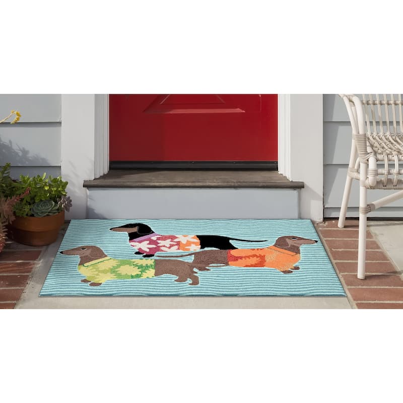Liora Manne Frontporch Tropical Hounds Indoor/Outdoor Rug