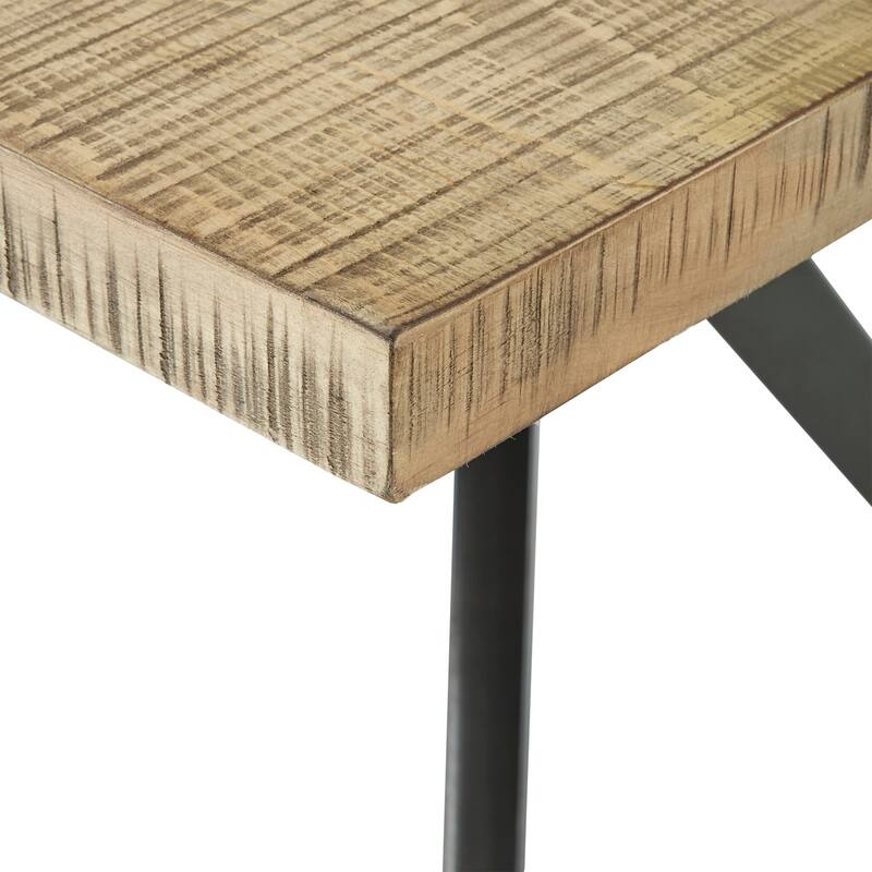 Presley Wood Finish Dining Table with Upholstered Chairs Set by iNSPIRE Q Modern
