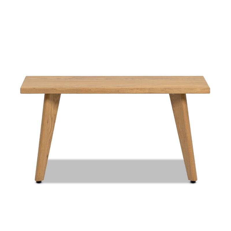 Jennifer Taylor Home Capri Solid Red Oak Wood Bench