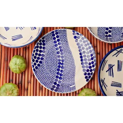 Blue Rose Polish Pottery Zaklady Dessert Plate