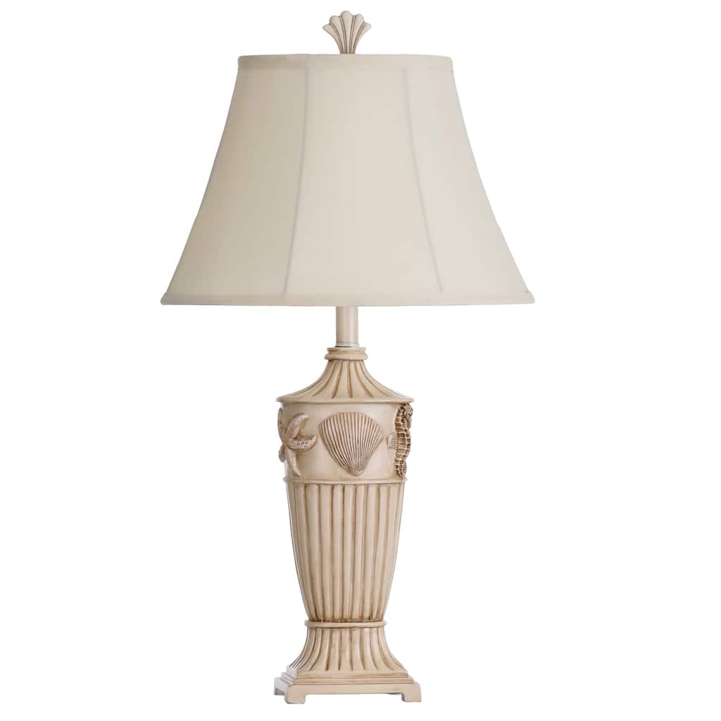 StyleCraft Cream Table Lamp - Cream Fabric Shade