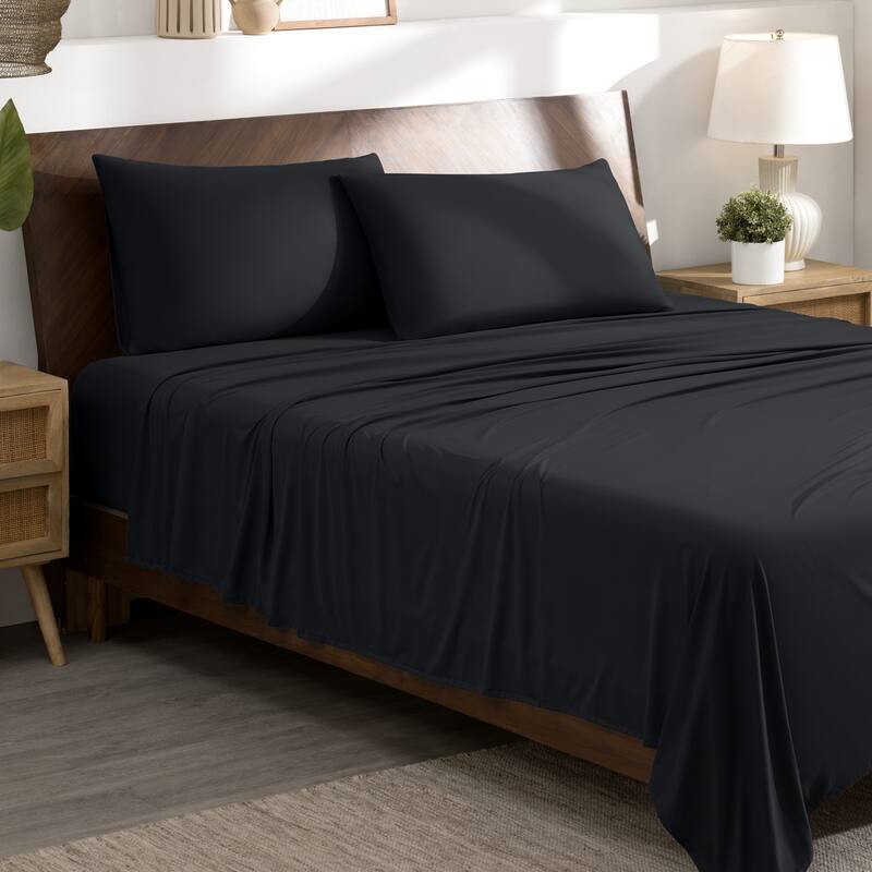 Bare Home Microfiber Stretch Knit Sheet Set