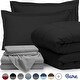 preview thumbnail 73 of 79, Bare Home Bed-in-a-Bag Down Alternative Comforter & Sheet Set Black/Light Grey - Full - Queen