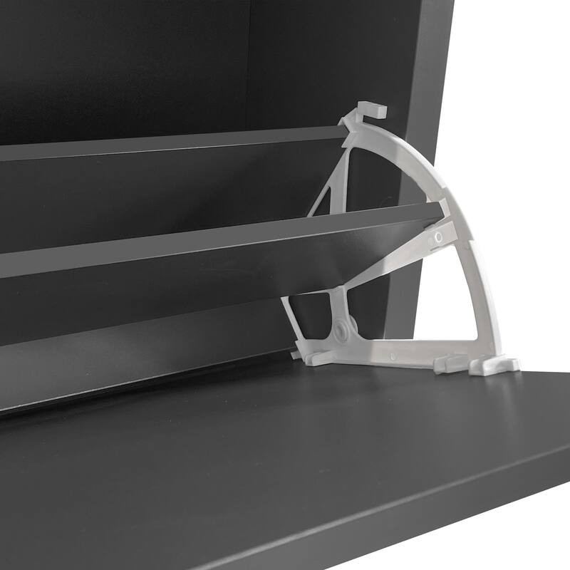 Contemporary Entryway Organizer with Flip Drawers & Additional Accessory Drawer for Extra Storage