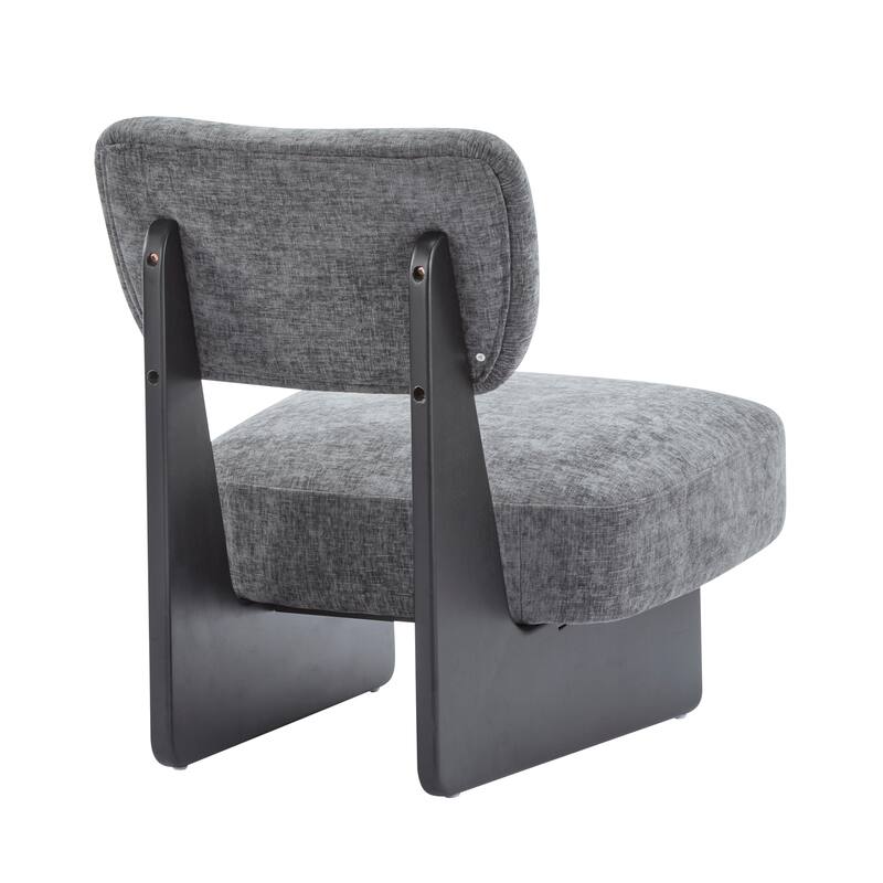 Modern Lounge Chairs with Solid Wood Frame (Set of 2)