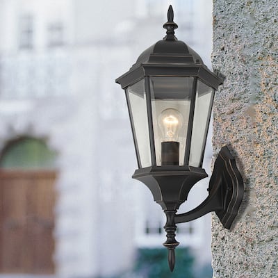 Jovel 1 Light Outdoor Wall Lantern in Imperial Black