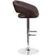 preview thumbnail 56 of 92, Chrome Upholstered Height-adjustable Rounded Mid-back Barstool