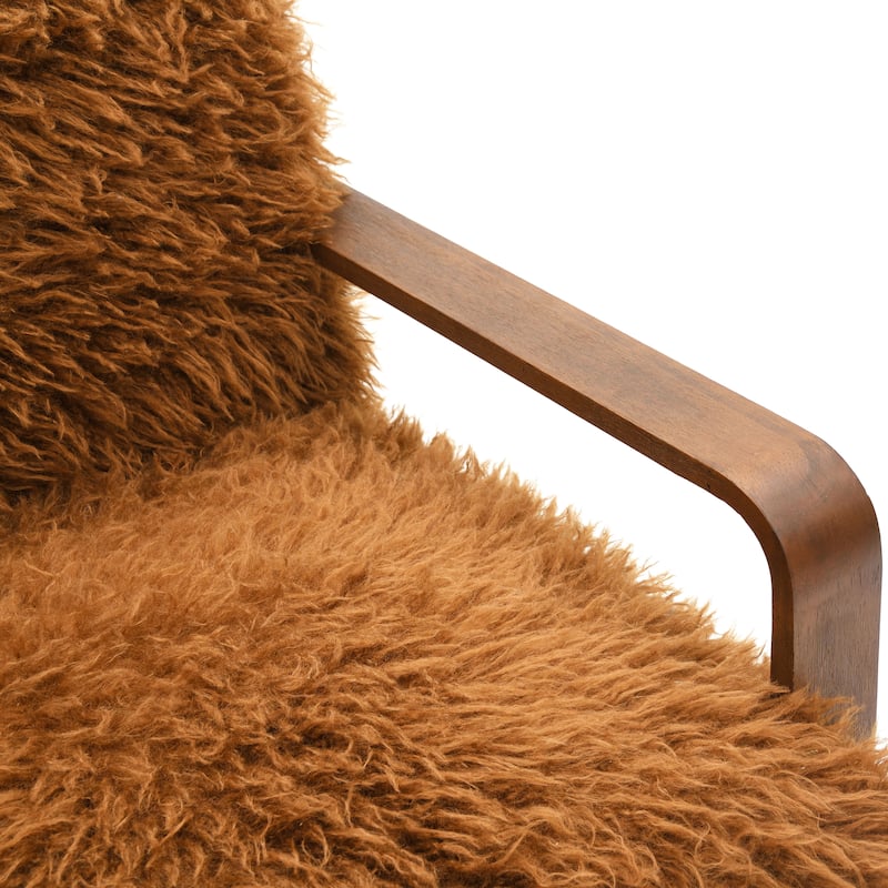Furniture of America Neyra Modern 28-inch Faux Fur Accent Arm Chair
