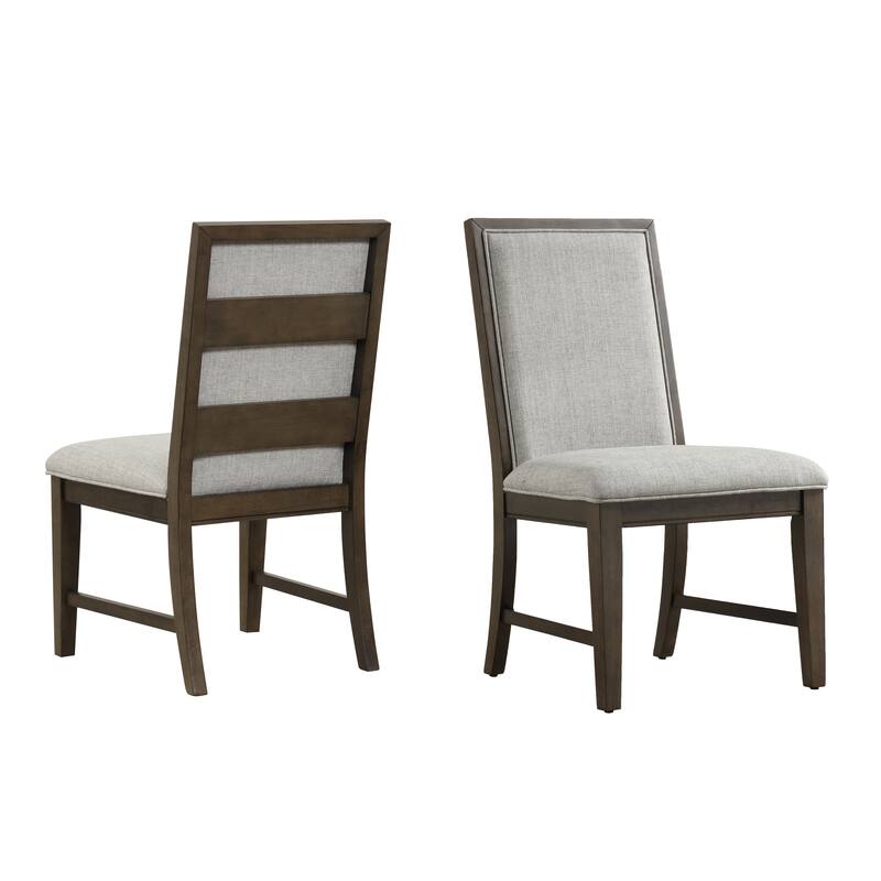 Solid Wood Upholstered Dining Chairs Set of 2