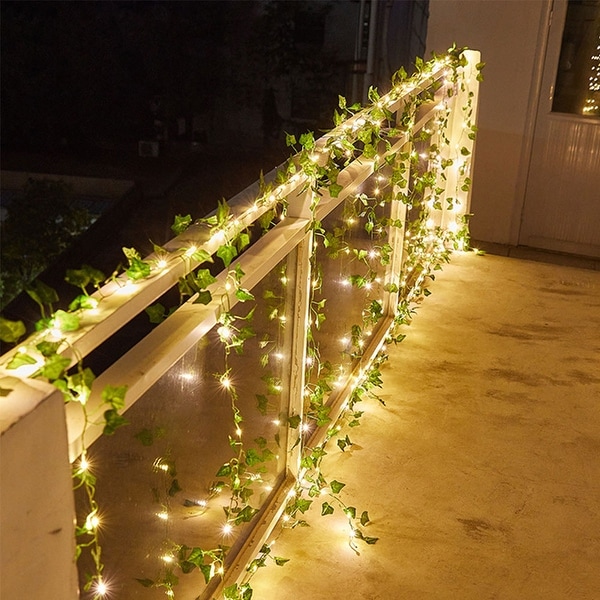 50LED Christmas Solar Fairy String Strip Lights Wedding Party Outdoor Decor Lamp 