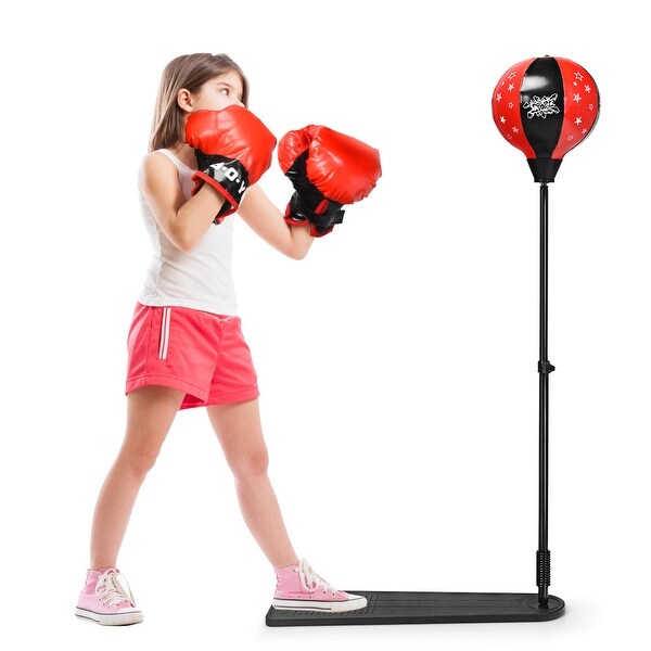 New Ringside Youth Kids Boxing Kit Training Bag Set Punching Bag Gloves Heavy.. 