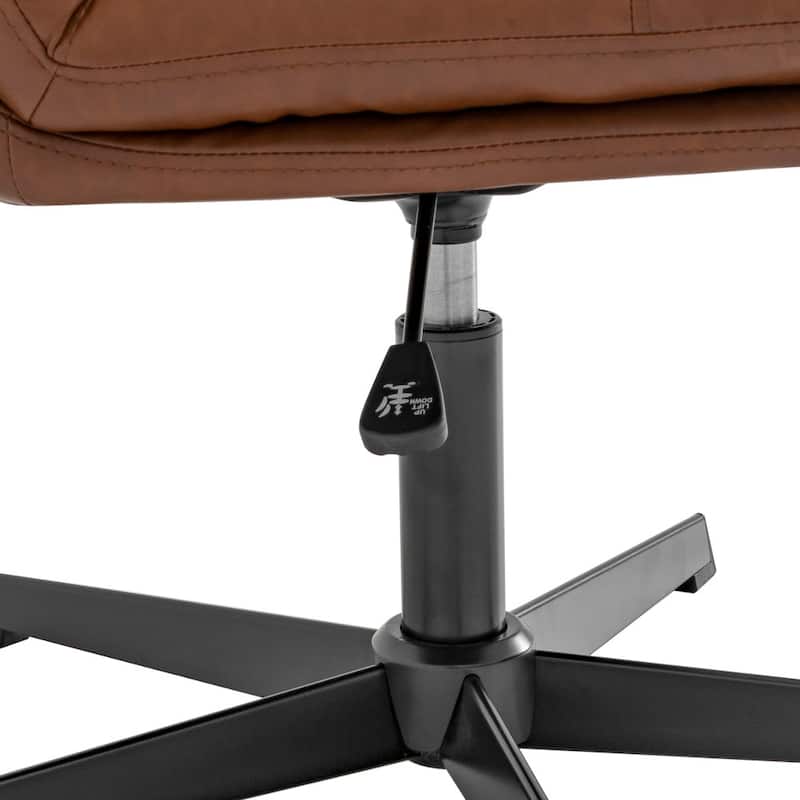Commercial Wide Mid-Back Padded Upholstered Swivel Office Chair - 27.25"W x 27.25"D x 31.75" - 36.5"H