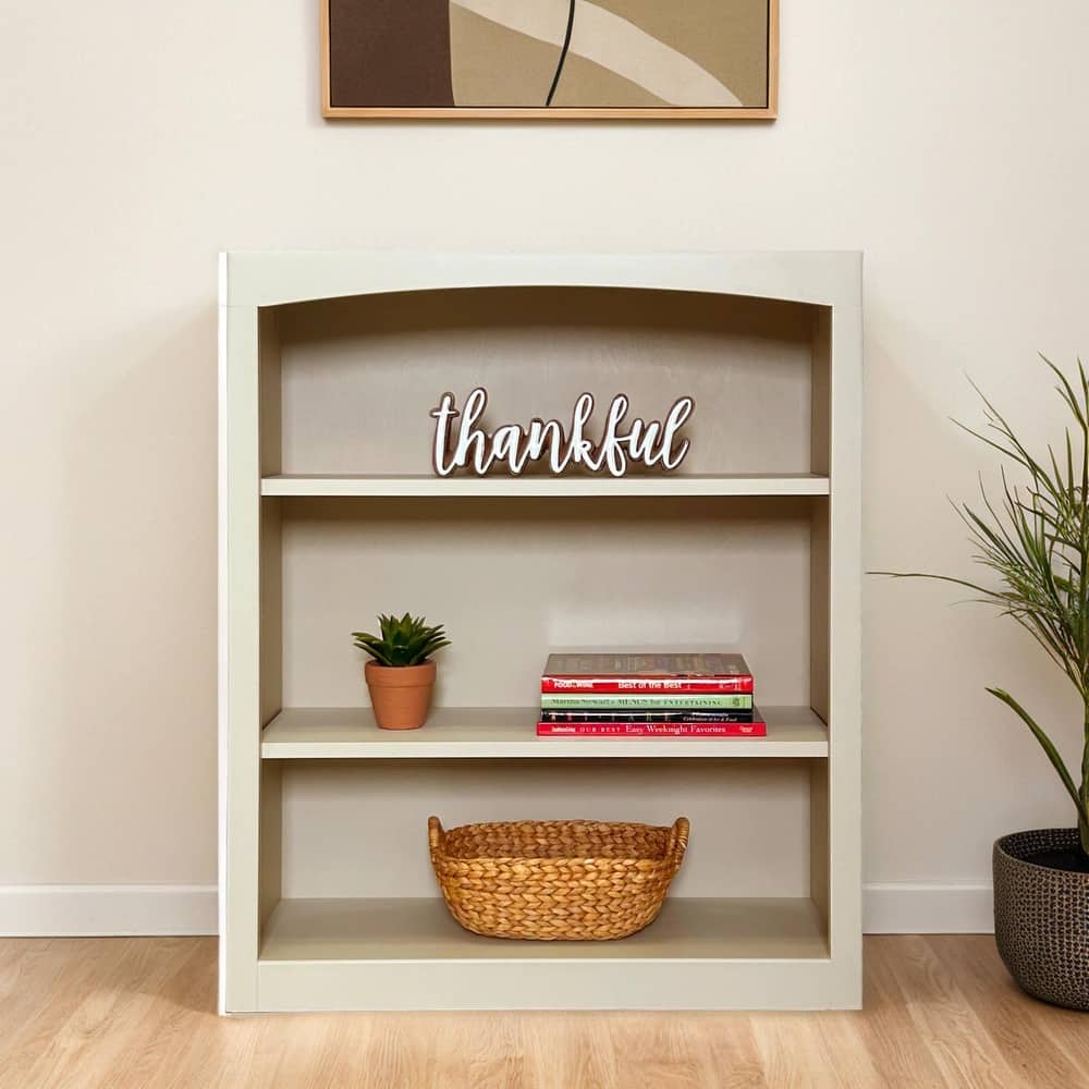 Arch+Haven Unfinished Solid Pine Bookcase