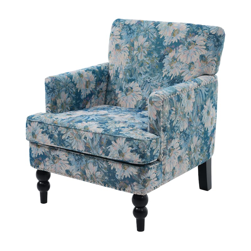 Harrison Tufted Fabric Club Chair by Christopher Knight Home